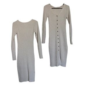 Happily Grey ivory sweater dress size M